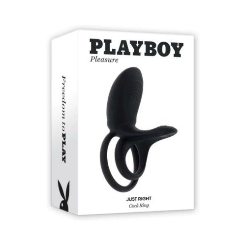 Playboy Pleasure Just Right Silicone Vibrating Cock Ring - Club X